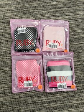 Ruby Kids Hipster Period Underwear - Pink Stripe - YXS